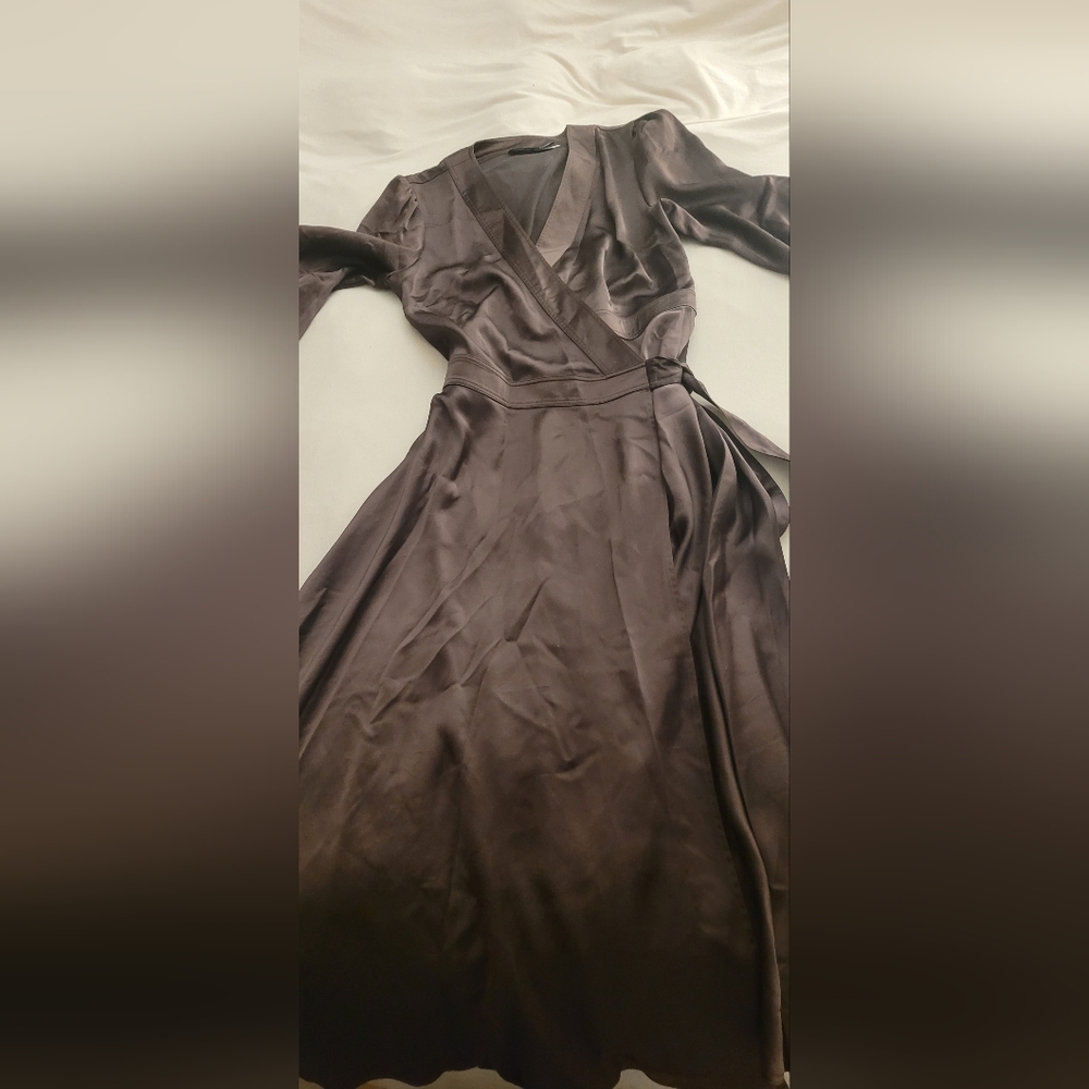 Ralph Lauren Long Sleeve Dress in Green Brown